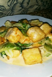 シャキプル♪豆腐とレタスの和風マヨソース