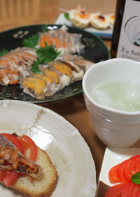 鮒寿司のカナッペ