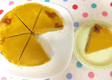 卵なし！かぼちゃと豆腐のプリン風ケーキ♪の写真