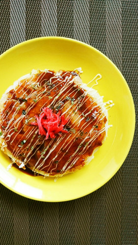新玉ねぎのもちもちお好み焼き