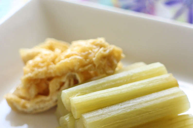 白だしで簡単 ふきと油揚げの含め煮 レシピ 作り方 By ｱﾄﾘｴ沙羅 クックパッド 簡単おいしいみんなのレシピが352万品