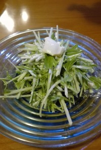 水菜のサラダ feat.ケンちゃん豆腐