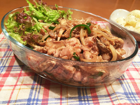 豚もも肉と舞茸のオイスターソース炒め☆