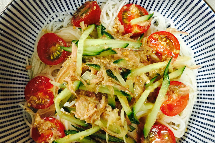 みょうがとツナのさっぱりそうめん レシピ 作り方 By みずぽぽぽぽ クックパッド 簡単おいしいみんなのレシピが358万品