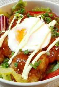 お弁当に♬簡単♥️唐揚げ丼＊特製タレ