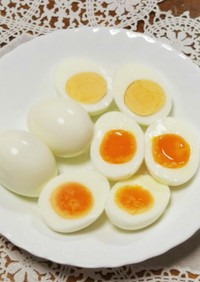 ゆで卵☆やや半熟卵☆半熟卵の作り方 ♪