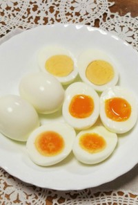 ゆで卵☆やや半熟卵☆半熟卵の作り方 ♪