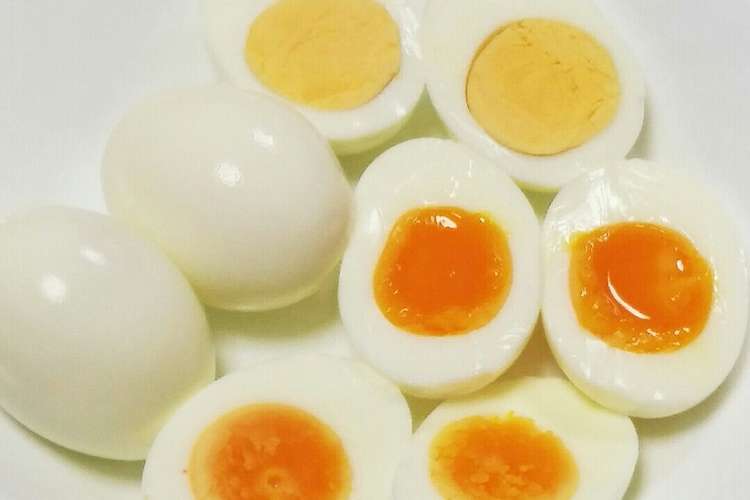 ゆで卵 やや半熟卵 半熟卵の作り方 レシピ 作り方 By もえちゃんはは クックパッド
