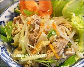 野菜モリモリ♪豚小間とキャベツの蒸し煮
