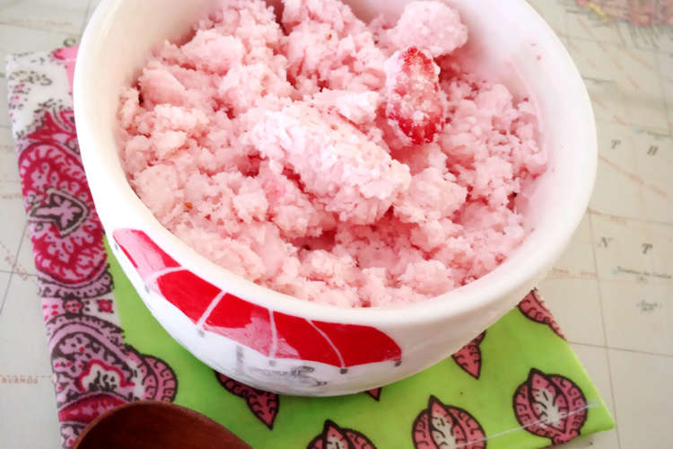 いちごのフローズンヨーグルト レシピ 作り方 By Mayumayu0304 クックパッド 簡単おいしいみんなのレシピが350万品