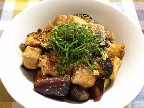 コクうま♡豚肉、なす、厚揚げの甘辛炒め