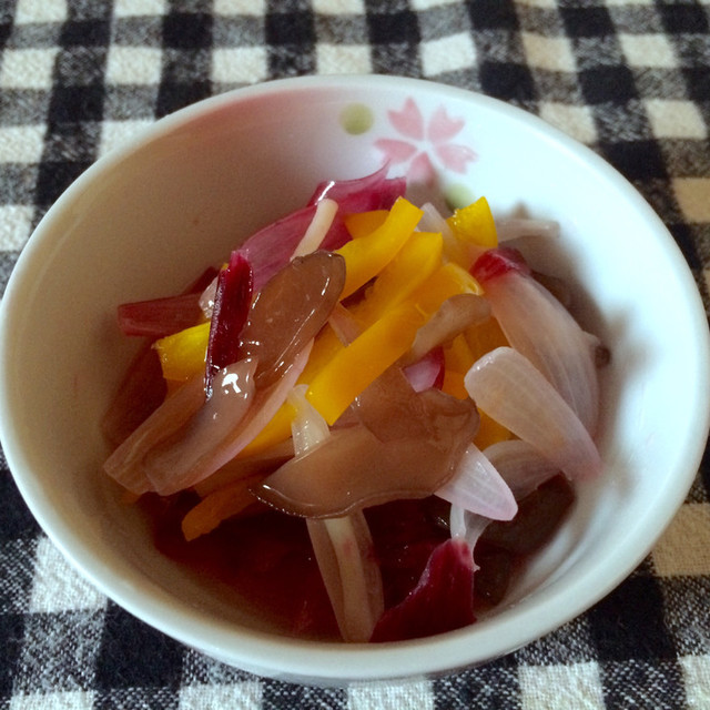 越のレッド 赤らっきょう の甘酢 レシピ 作り方 By 白ごはんng クックパッド