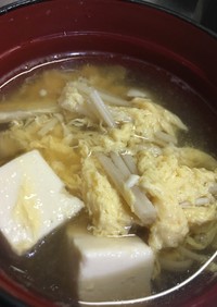 豆腐とえのきの卵スープ