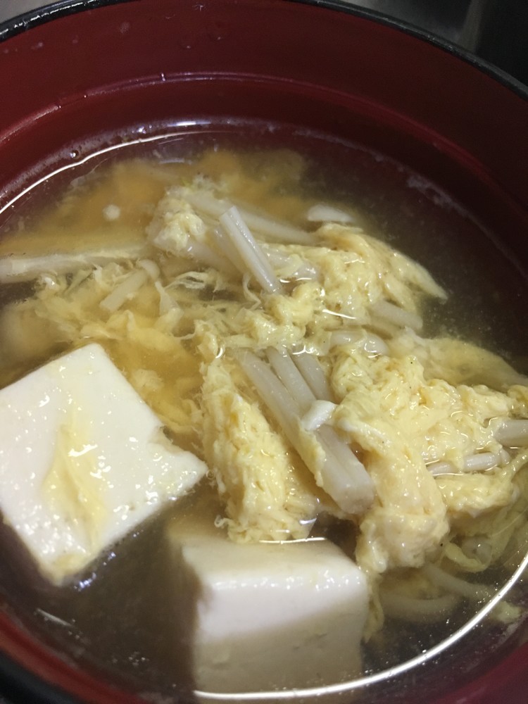 豆腐とえのきの卵スープの画像