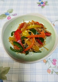 カラフル野菜☆のナポリタン風炒め♪
