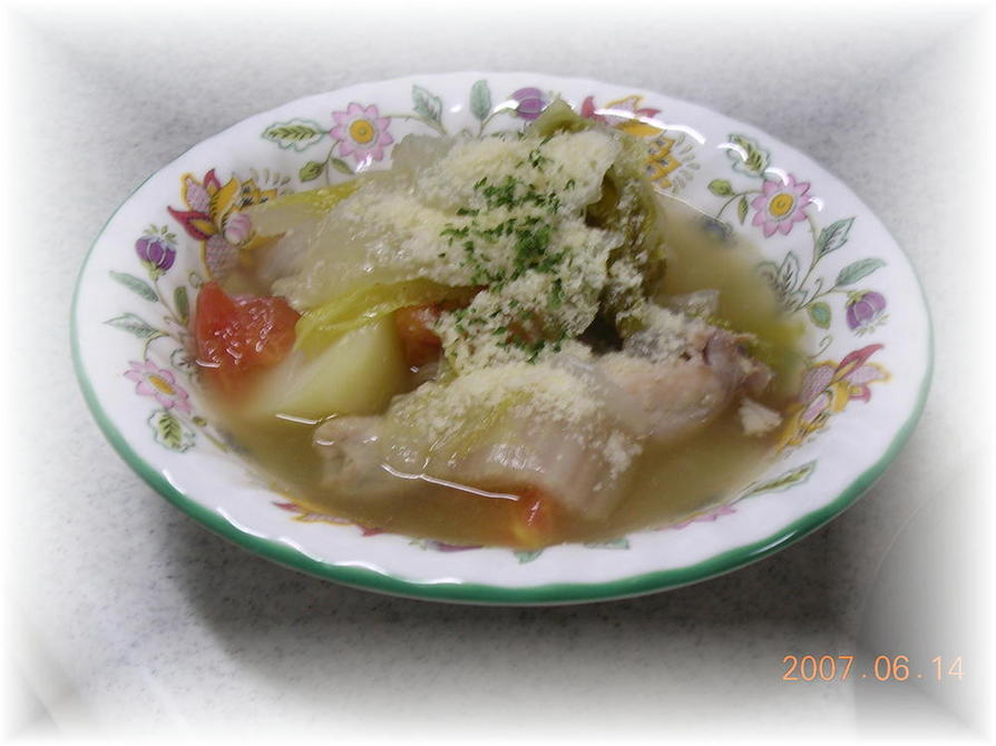 野菜のヘルシースープの画像