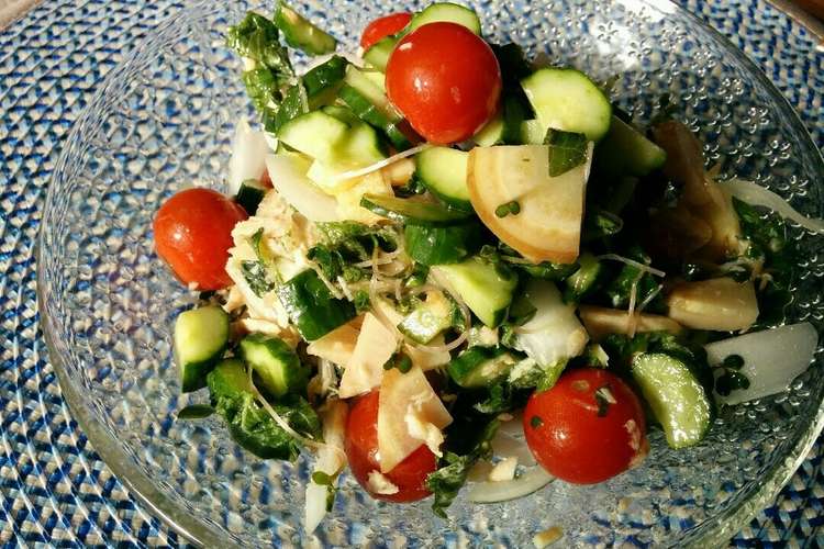 酢生姜アレンジ 香味野菜のやみつきサラダ レシピ 作り方 By Mamekko127 クックパッド 簡単おいしいみんなのレシピが373万品
