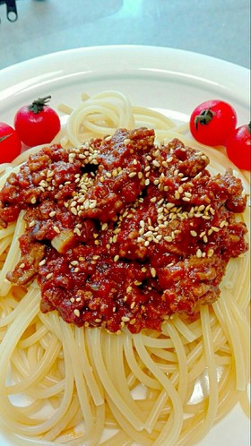 簡単!味噌ミートソースパスタ!