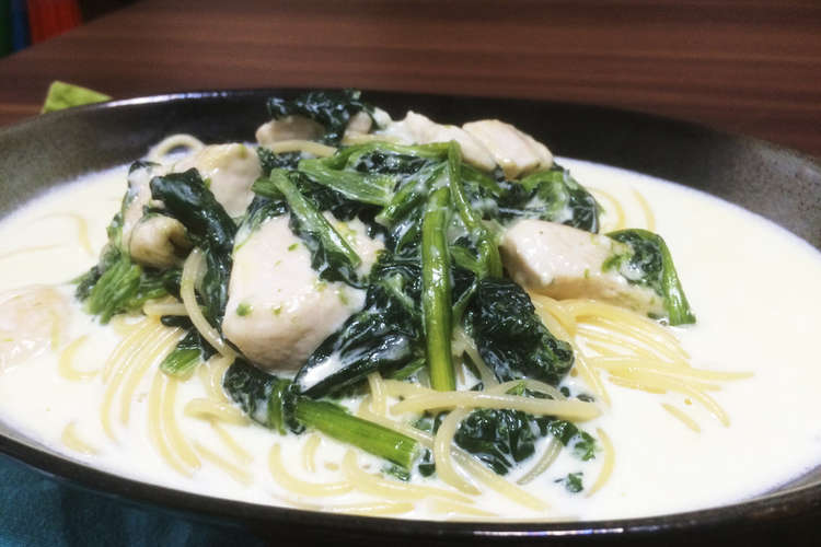 鶏肉とほうれん草とスープパスタ レシピ 作り方 By Skinapple クックパッド 簡単おいしいみんなのレシピが366万品