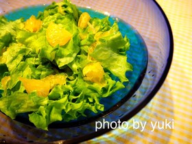 混ぜるだけ♪ サニーレタスと甘夏のサラダ