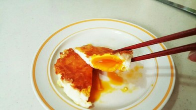 朝食やお弁当に！ロカボ♪ハム卵チーズ焼きの写真