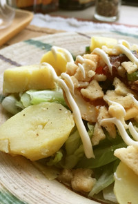 砕チーザ✿酢醤油卵とほっこり蒸野菜サラダ