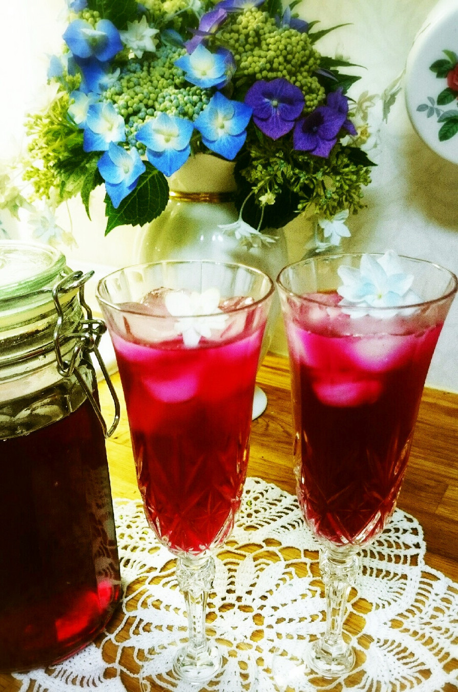 赤紫蘇とお酢で作る＊ 赤しそジュースの画像