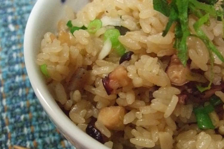 炊飯器で タコと豚キムチの炊き込みご飯 レシピ 作り方 By とむまろ クックパッド