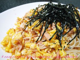 包丁いらずの♪ツナたま素麺