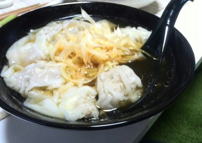 お家でワンタン麺～♪豆腐・ザーサイ入りの写真