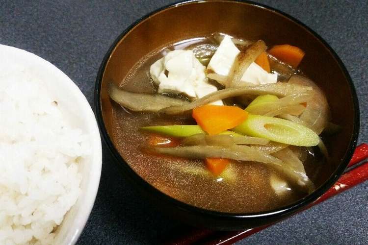 冬の残りの鍋キューブで けんちん汁 レシピ 作り方 By Mi Ro クックパッド