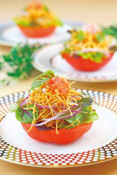長崎サラダのトマトファルシーの写真