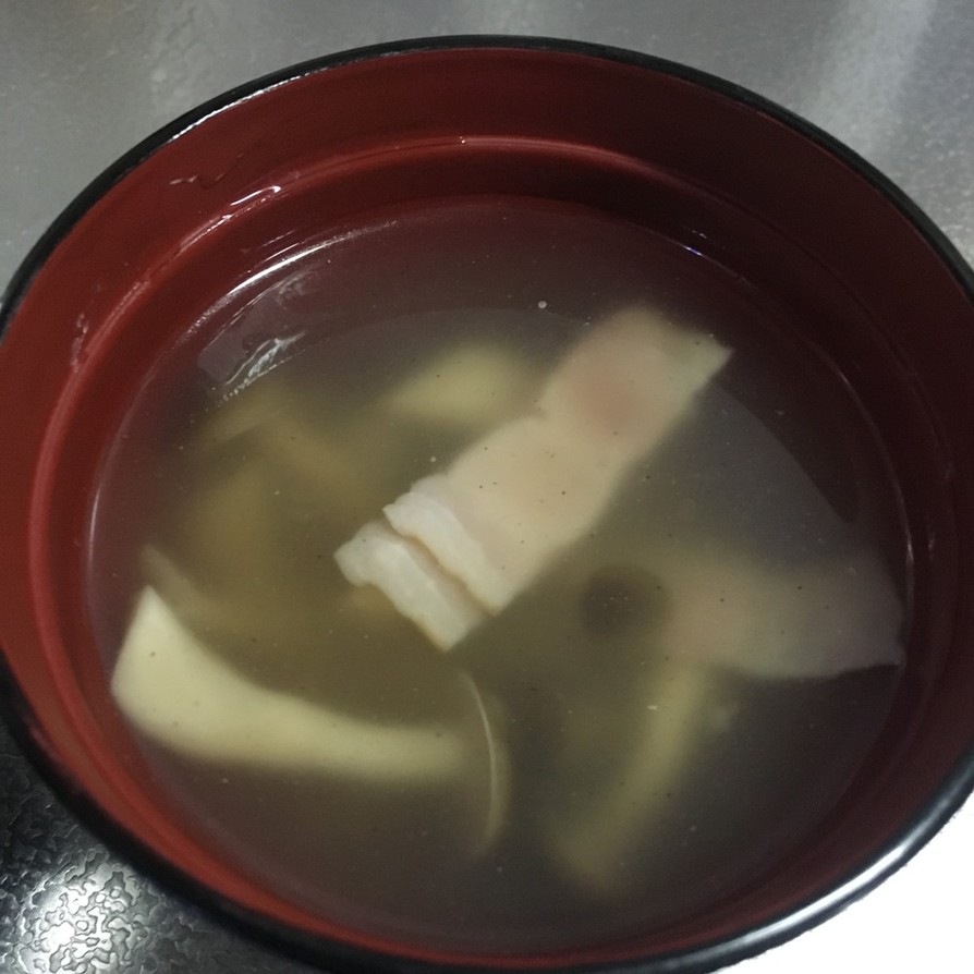 ベーコンとしめじのとろ〜りスープの画像