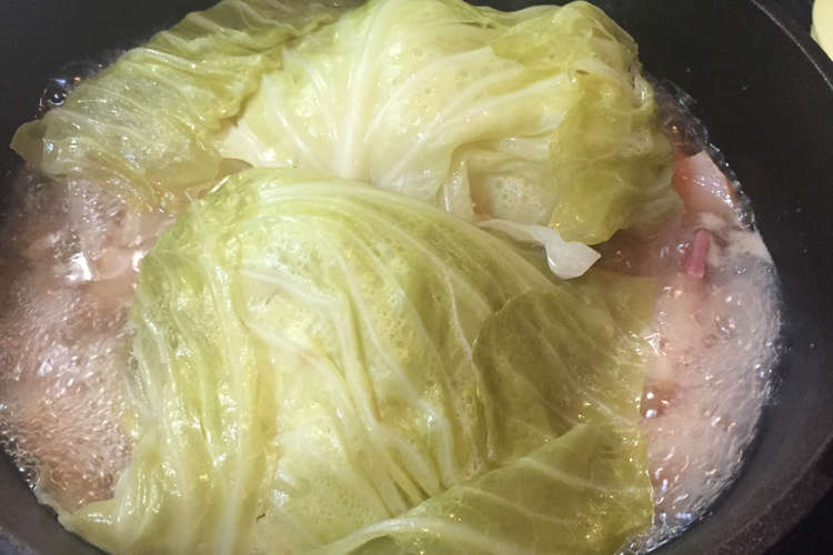 ベーコンと丸ごとキャベツの蒸し煮 レシピ 作り方 By ヒゲ303 クックパッド 簡単おいしいみんなのレシピが360万品
