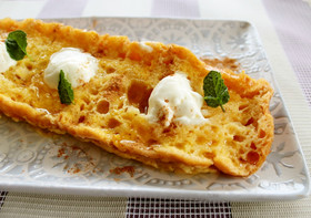フランスパンで!ハチミツフレンチトースト