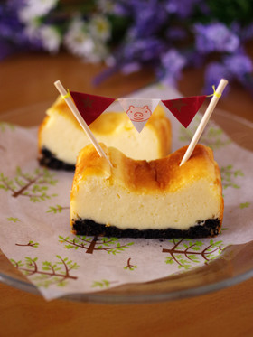 HMで簡単混ぜて焼くだけ本格チーズケーキ
