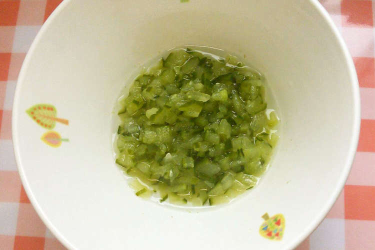 離乳食中期 きゅうりのだし煮 給食 レシピ 作り方 By 学校法人森友学園 クックパッド 簡単おいしいみんなのレシピが360万品