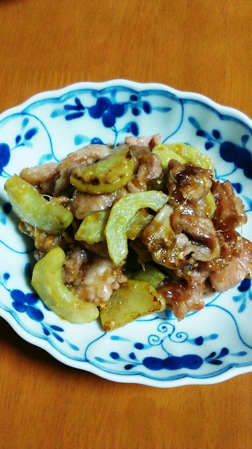 豚肉と白瓜の味噌炒め(減塩レシピ）の画像