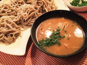豚バラ豆乳蕎麦