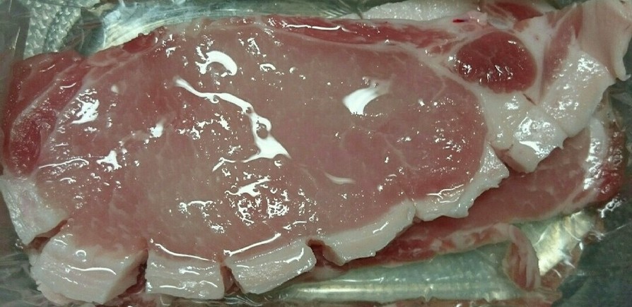 料理に使う 豚厚切肉酒ﾐﾘﾝ漬(保存食)の画像