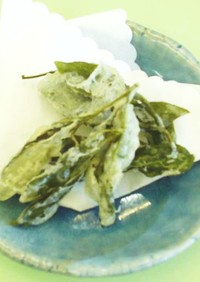 季節の味☆お茶の葉の天ぷら