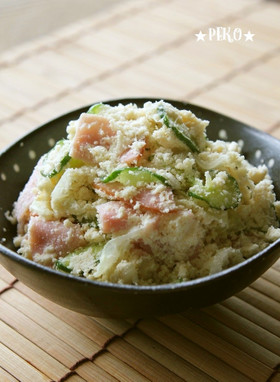 作り置き♪低糖質♡ポテサラ風おからサラダ