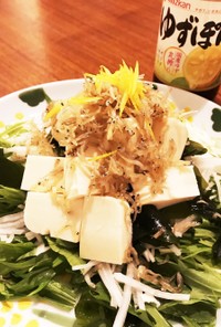 カリカリジャコの豆腐サラダ