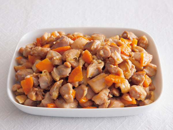 鶏肉とにんじんしょうがの甘辛煮