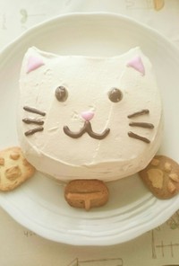 コーヒークリーム 猫ケーキ