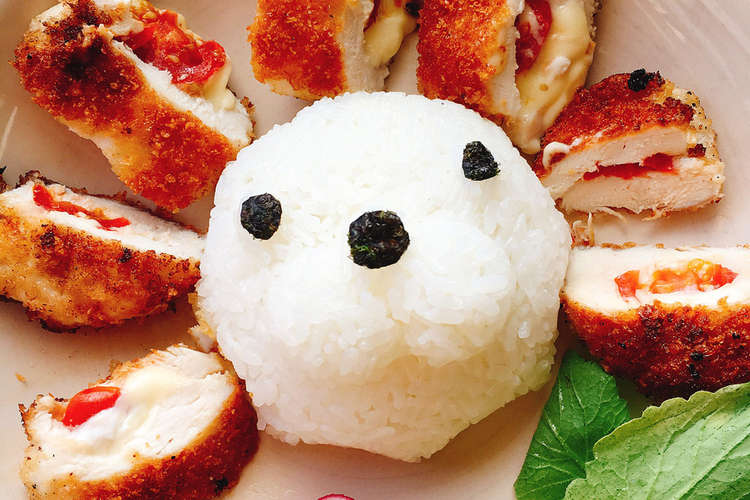 ささみのトマトチーズカツライオンプレート レシピ 作り方 By Misumisu07 クックパッド 簡単おいしいみんなのレシピが372万品