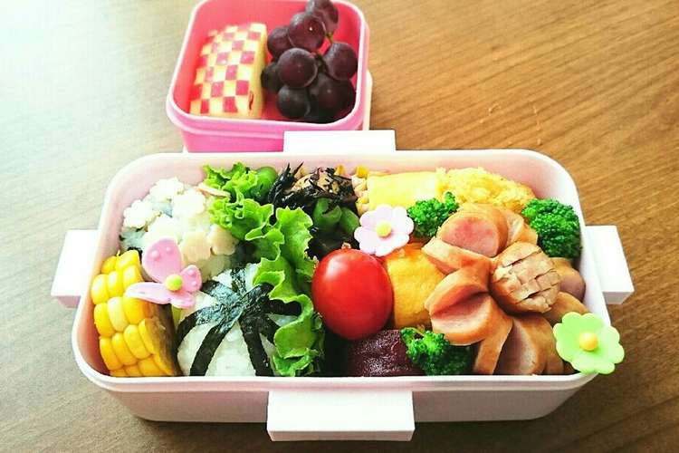 小学生のお弁当 デコ弁 女の子お弁当 レシピ 作り方 By ドラミ クックパッド 簡単おいしいみんなのレシピが367万品