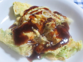 キャベツオムレツ(一銭洋食風)