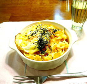 父直伝のたらこマヨパスタ!