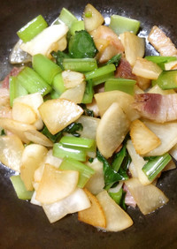 簡単☆かぶらと小松菜の炒め物